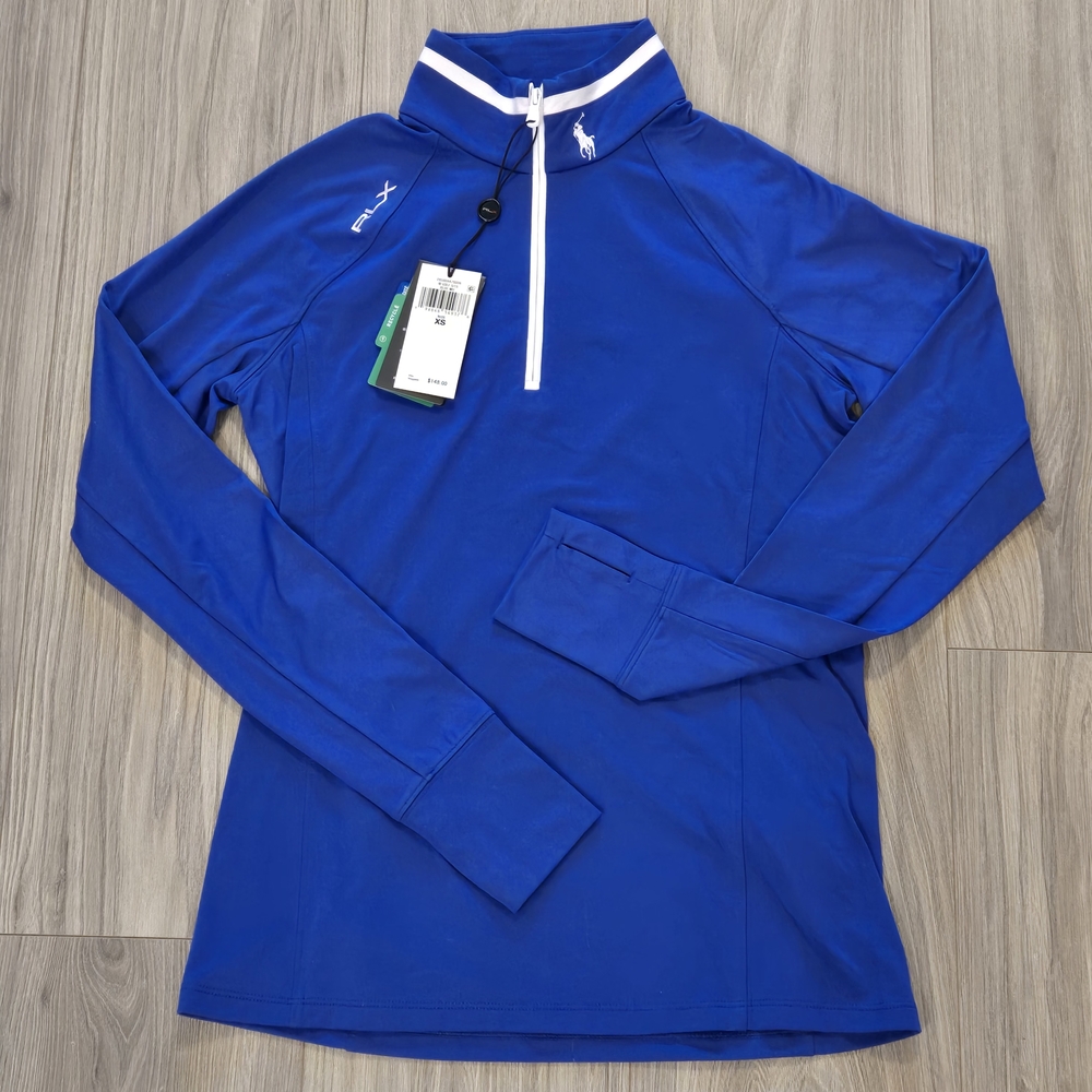 NWT Ralph Lauren RLX Womens XS Stretch Golf 1/4 Zip Long Sleeve Shirt Wicking